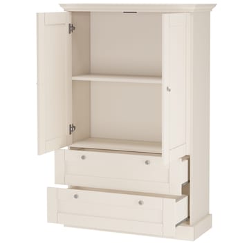 Binz garderob 83x130 cm - Kashmircreme - Opbevaring - Tøjopbevaring - Garderobeskabe