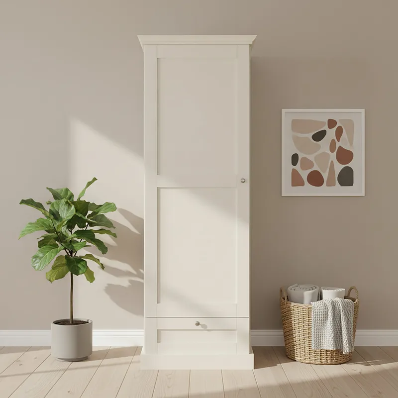 Binz hallskab 60x180 cm - Kashmircreme - Opbevaring - Tøjopbevaring - Garderobeskabe