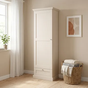 Binz hallskab 60x180 cm - Kashmircreme - Opbevaring - Tøjopbevaring - Garderobeskabe