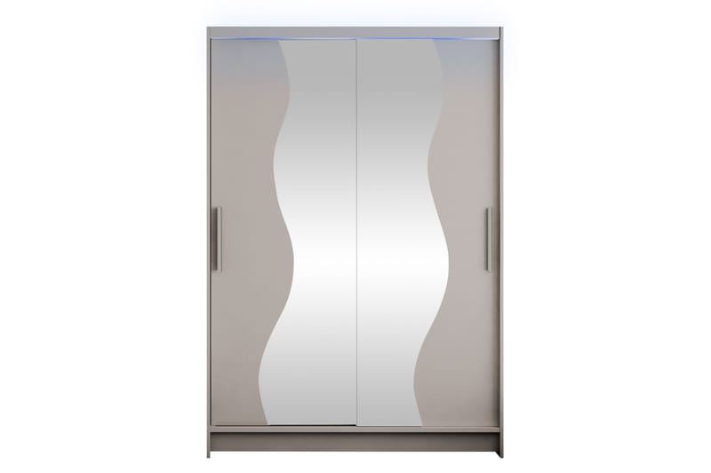 Biscayne Garderobe Med Spejl 120x200 cm - Beige - Opbevaring - Tøjopbevaring - Garderobeskabe