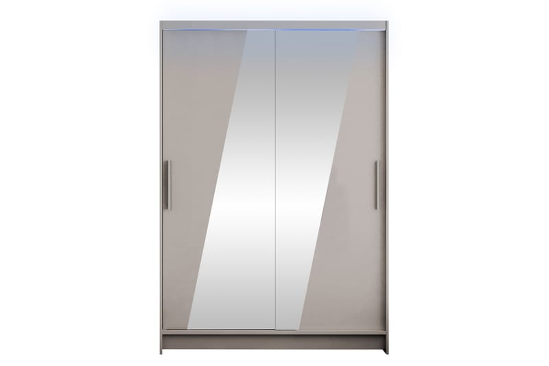 Biscayne Garderobe Med Spejl 120x200 cm - Beige - Opbevaring - Tøjopbevaring - Garderobeskabe