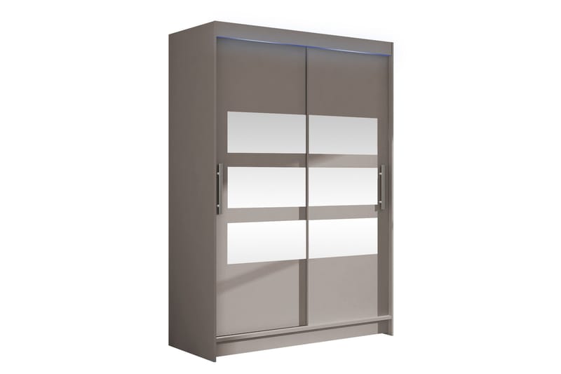 Biscayne Garderobe Med Spejl 120x200 cm - Beige - Opbevaring - Tøjopbevaring - Garderobeskabe