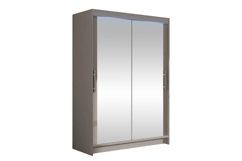 Biscayne Garderobe Med Spejl 120x200 cm - Beige - Opbevaring - Tøjopbevaring - Garderobeskabe