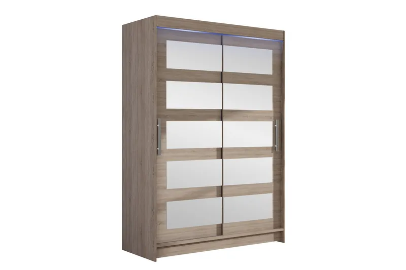 Biscayne Garderobe Med Spejl 120x200 cm, Brun