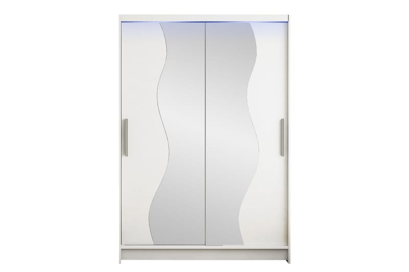 Biscayne Garderobe Med Spejl 120x200 cm - Hvid - Opbevaring - Tøjopbevaring - Garderobeskabe