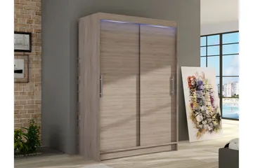 Biscayne Garderobeskab 120x200 cm - Beige - Opbevaring - Tøjopbevaring - Garderobeskabe