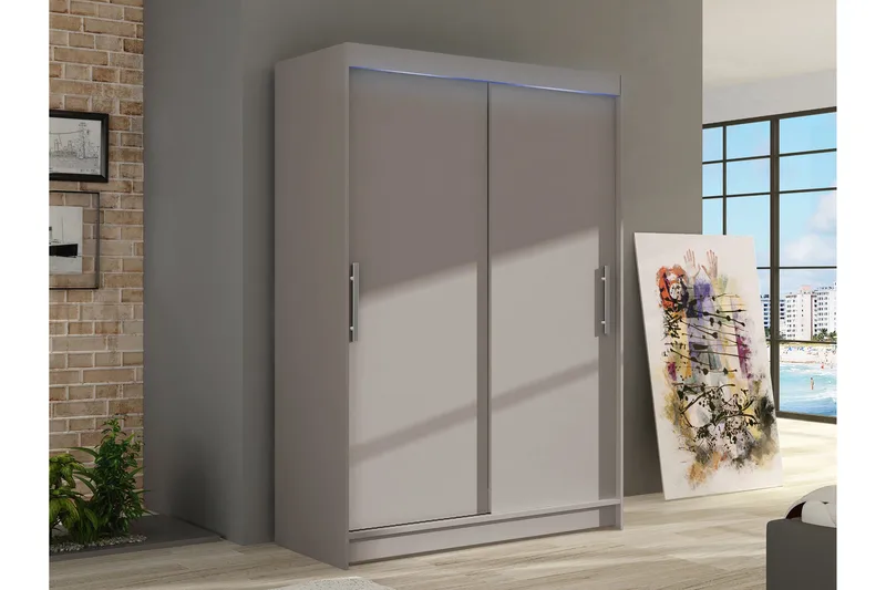 Biscayne Garderobeskab 120x200 cm - Sort - Opbevaring - Tøjopbevaring - Garderobeskabe