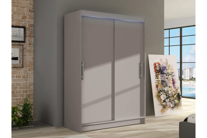 Biscayne Garderobeskab 120x200 cm - Sort - Opbevaring - Tøjopbevaring - Garderobeskabe