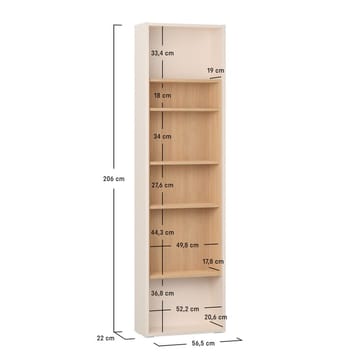 Bogreol 4 You Fresh 4 døre side af garderobe - 206 cm - Opbevaring - Hylder & Reoler - Bogreol