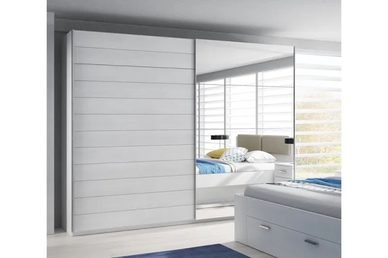 Bovera Garderobe 61x270 cm - Askegrå - Opbevaring - Tøjopbevaring - Garderobeskabe