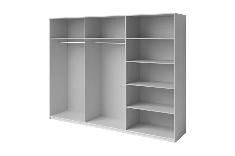 Bovera Garderobe 61x270 cm - Askegrå - Opbevaring - Tøjopbevaring - Garderobeskabe