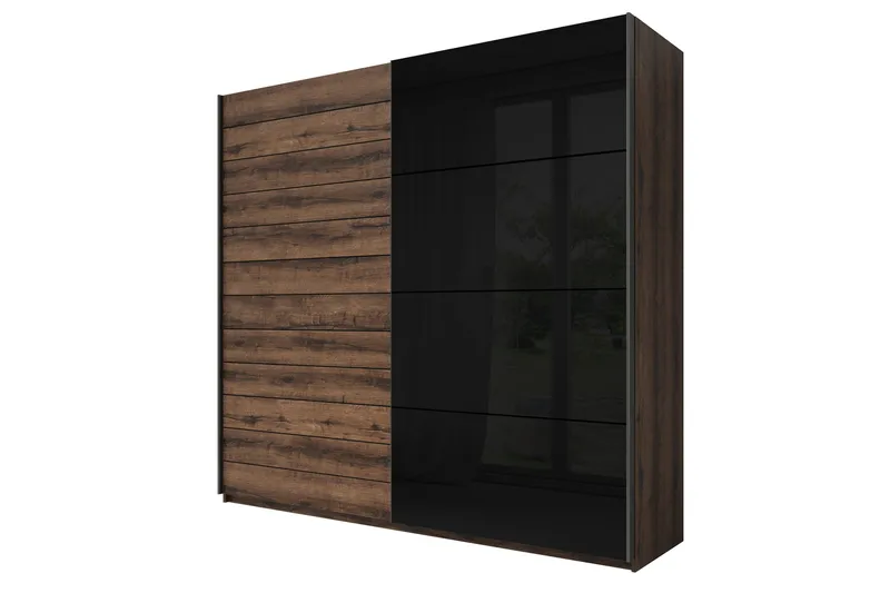 Bovera Garderobe 61x270 cm, Teak / sort