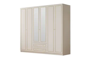 Branor Garderobesskåp 210x184 cm - Mat Hvid - Opbevaring - Tøjopbevaring - Garderobeskabe - Garderobeskab & klædeskab