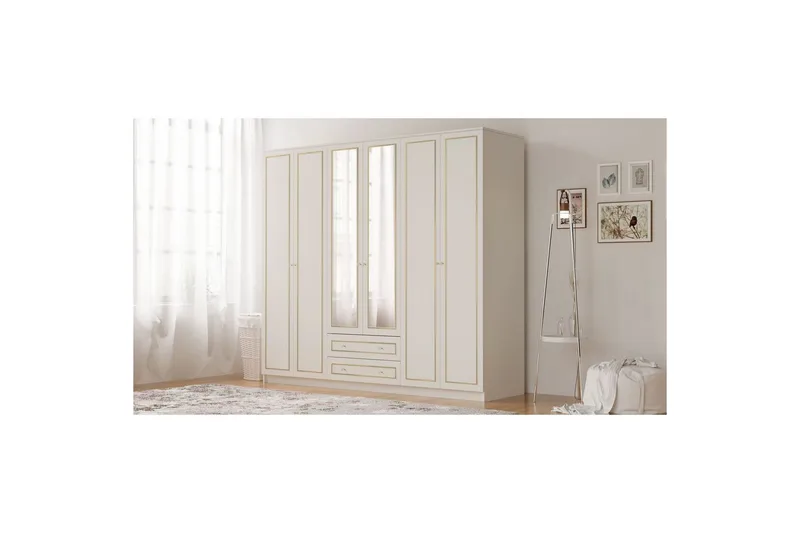 Branor Garderobesskåp 210x210 cm - Mat Hvid - Opbevaring - Tøjopbevaring - Garderobeskabe - Garderobeskab & klædeskab