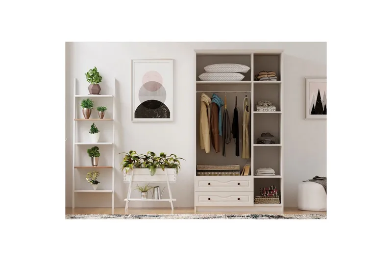 Brelin Garderobe 105x210 cm - Mat Hvid - Opbevaring - Tøjopbevaring - Garderobeskabe