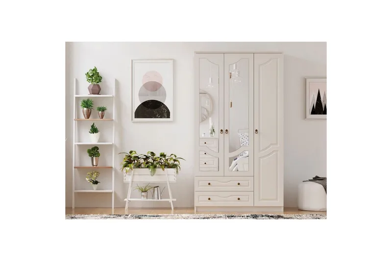 Brelin Garderobe 105x210 cm - Mat Hvid - Opbevaring - Tøjopbevaring - Garderobeskabe