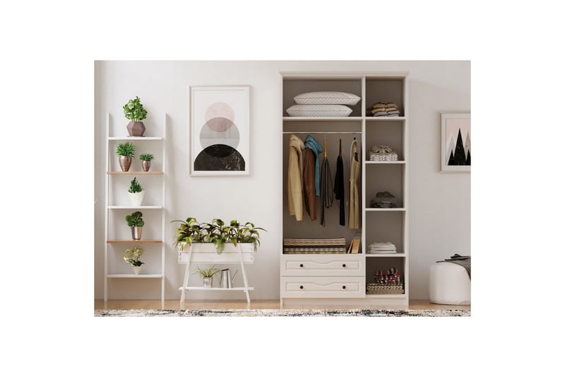 Brelin Garderobe 105x210 cm - Mat Hvid - Opbevaring - Tøjopbevaring - Garderobeskabe