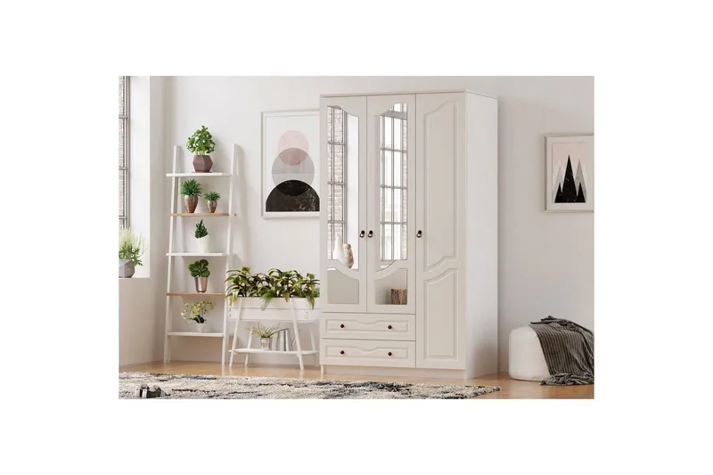 Brelin Garderobe 105x210 cm - Mat Hvid - Opbevaring - Tøjopbevaring - Garderobeskabe