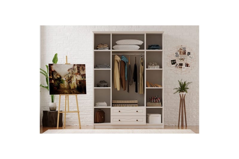 Brelin Garderobe 140x210 cm - Mat Hvid - Opbevaring - Tøjopbevaring - Garderobeskabe