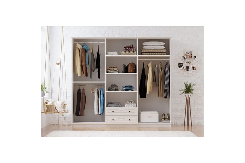 Brelin Garderobe 210x210 cm - Mat Hvid - Opbevaring - Tøjopbevaring - Garderobeskabe
