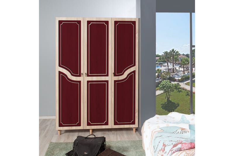 Brokind garderobe 135 cm - Brun - Opbevaring - Tøjopbevaring - Garderobeskabe