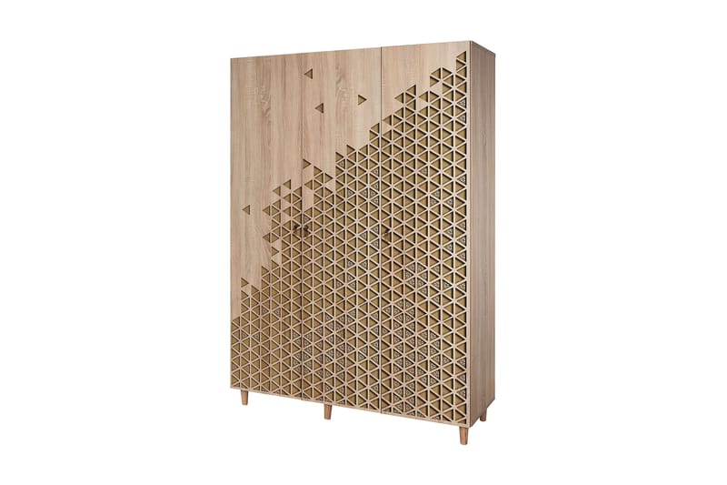 Brokind garderobe 135 cm - Brun - Opbevaring - Tøjopbevaring - Garderobeskabe