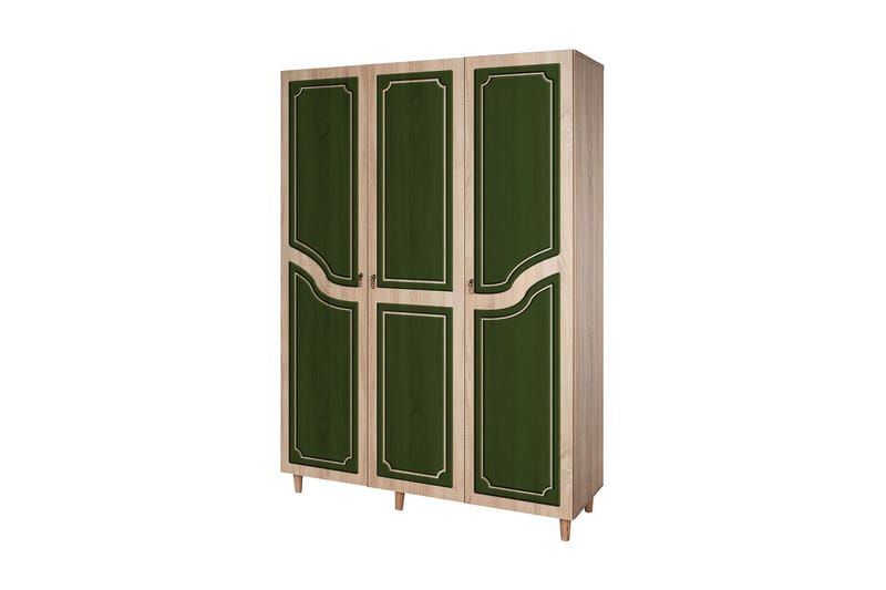 Brokind garderobe 135 cm - Brun - Opbevaring - Tøjopbevaring - Garderobeskabe