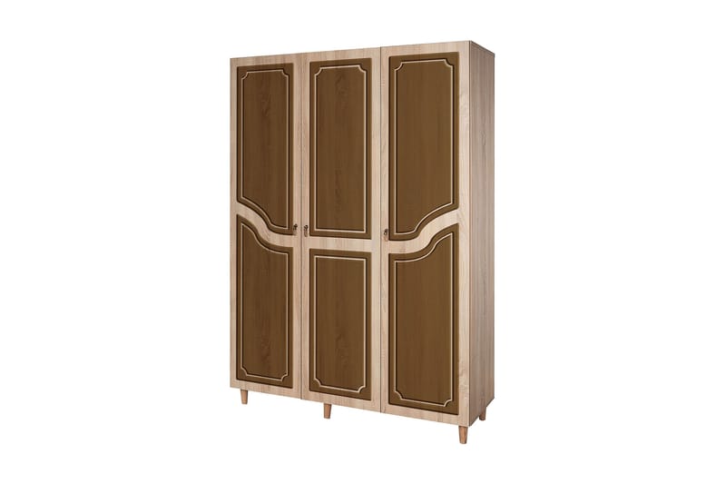 Brokind garderobe 135 cm - Brun - Opbevaring - Tøjopbevaring - Garderobeskabe