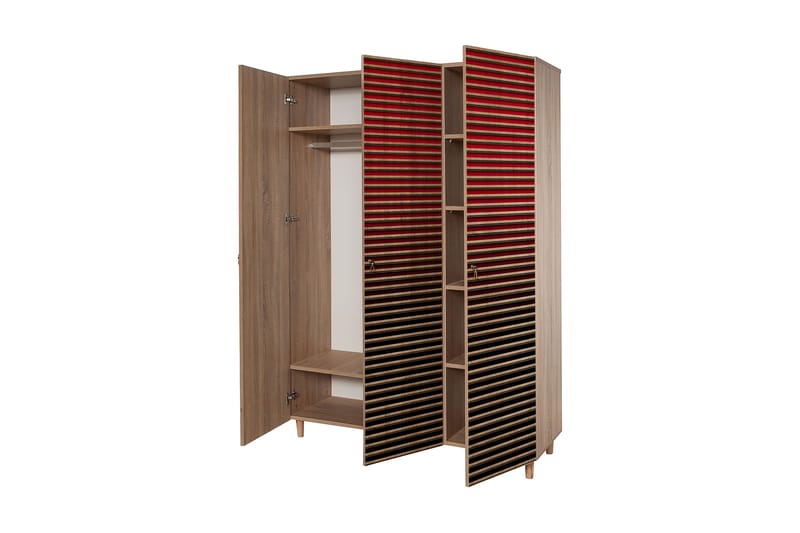 Brokind garderobe 135 cm - Brun - Opbevaring - Tøjopbevaring - Garderobeskabe