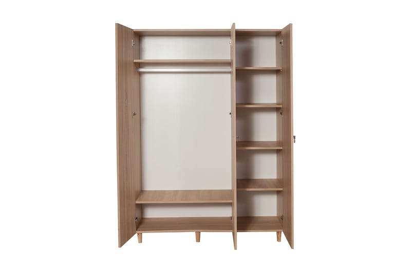 Brokind garderobe 135 cm - Brun - Garderobeskabe - Garderobeskab & klædeskab