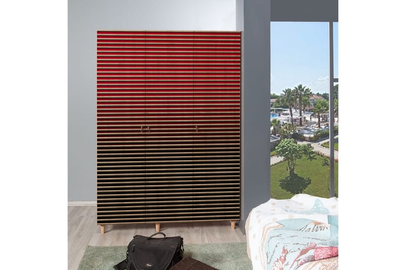 Brokind garderobe 135 cm - Brun - Opbevaring - Tøjopbevaring - Garderobeskabe