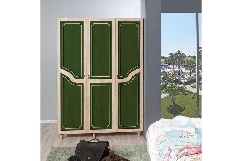 Brokind garderobe 135 cm - Brun - Opbevaring - Tøjopbevaring - Garderobeskabe