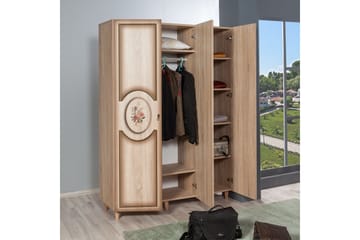 Brokind garderobe 135 cm - Brun - Opbevaring - Tøjopbevaring - Garderobeskabe