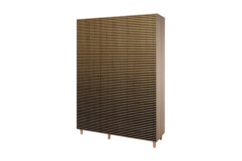 Brokind garderobe 135 cm - Brun - Opbevaring - Tøjopbevaring - Garderobeskabe