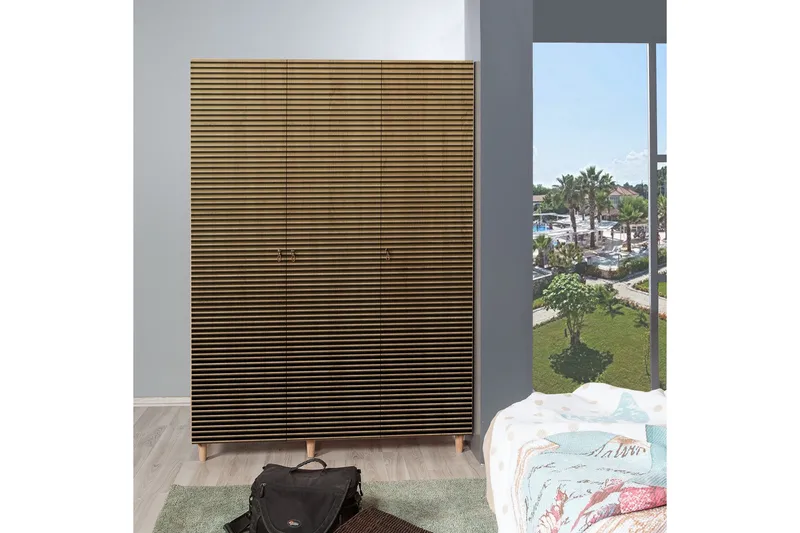 Brokind garderobe 135 cm - Brun - Opbevaring - Tøjopbevaring - Garderobeskabe