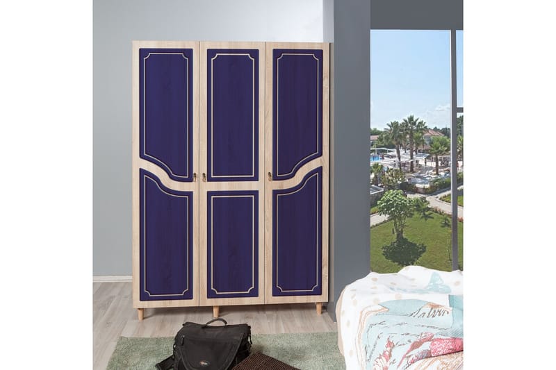 Brokind garderobe 135 cm - Brun - Opbevaring - Tøjopbevaring - Garderobeskabe