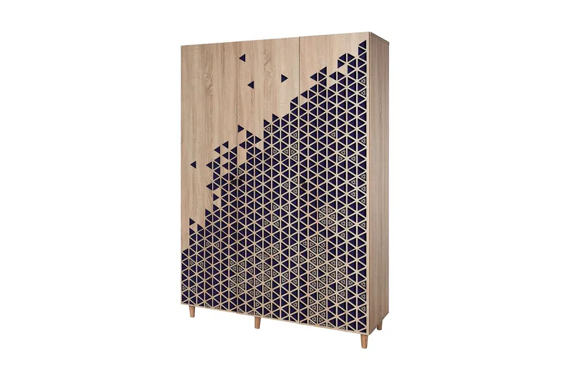 Brokind garderobe 135 cm, Brun