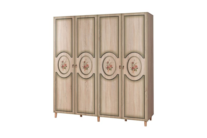 Brokind garderobe 180 cm - Brun - Opbevaring - Tøjopbevaring - Garderobeskabe