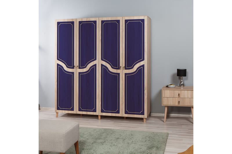 Brokind garderobe 180 cm - Brun - Opbevaring - Tøjopbevaring - Garderobeskabe