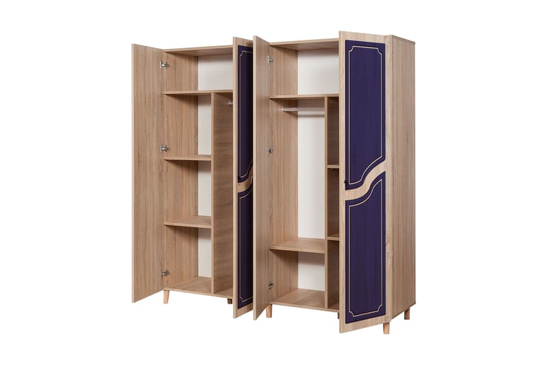 Brokind garderobe 180 cm - Brun - Opbevaring - Tøjopbevaring - Garderobeskabe