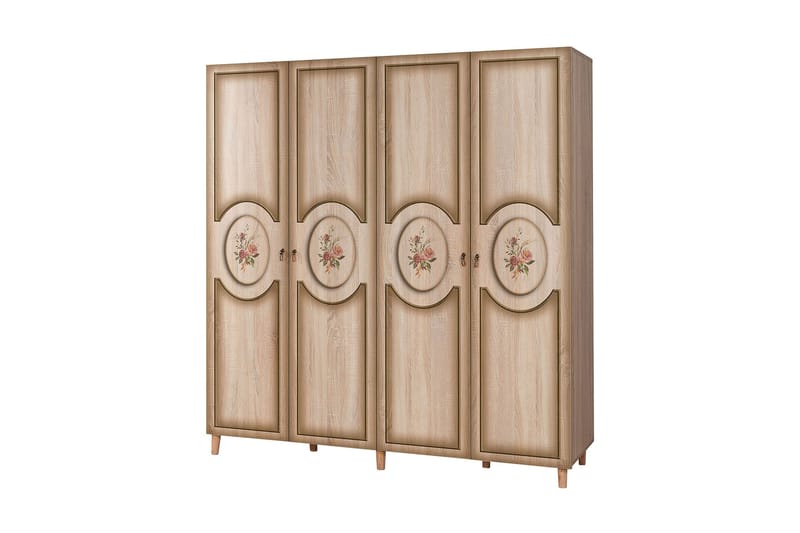 Brokind garderobe 180 cm - Brun - Opbevaring - Tøjopbevaring - Garderobeskabe