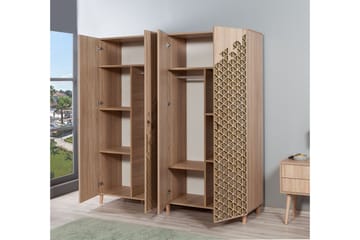 Brokind garderobe 180 cm - Brun - Opbevaring - Tøjopbevaring - Garderobeskabe