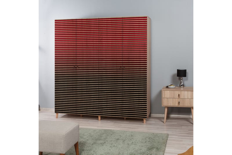 Brokind garderobe 180 cm - Brun - Opbevaring - Tøjopbevaring - Garderobeskabe