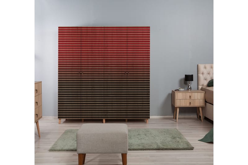 Brokind garderobe 180 cm - Brun - Opbevaring - Tøjopbevaring - Garderobeskabe