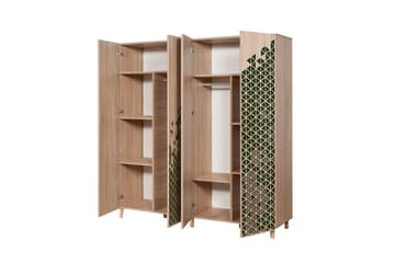 Brokind garderobe 180 cm - Brun - Opbevaring - Tøjopbevaring - Garderobeskabe