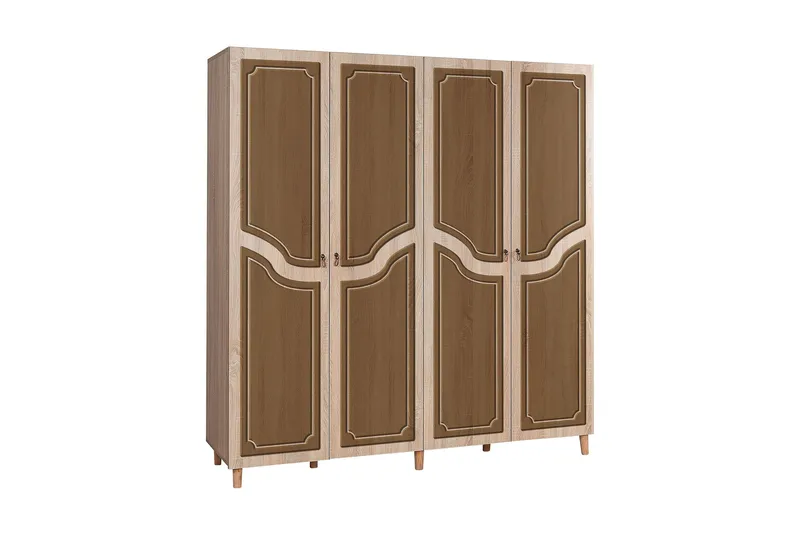 Brokind garderobe 180 cm - Brun - Opbevaring - Tøjopbevaring - Garderobeskabe