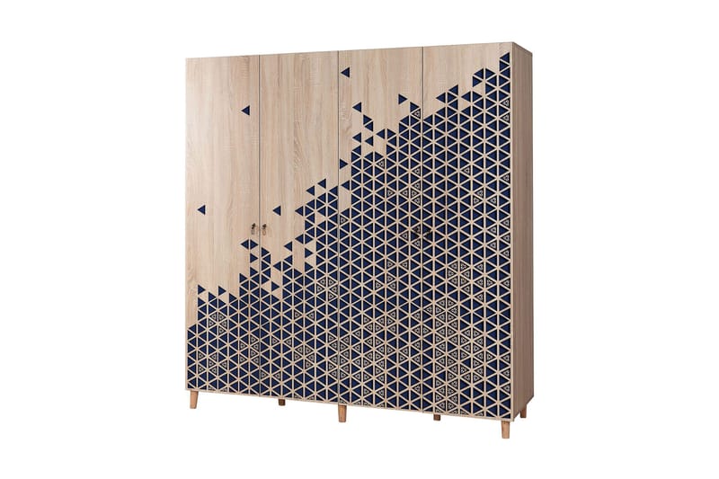 Brokind garderobe 180 cm - Brun - Opbevaring - Tøjopbevaring - Garderobeskabe