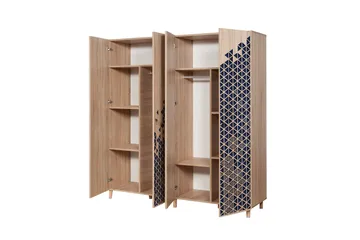 Brokind garderobe 180 cm - Brun - Opbevaring - Tøjopbevaring - Garderobeskabe