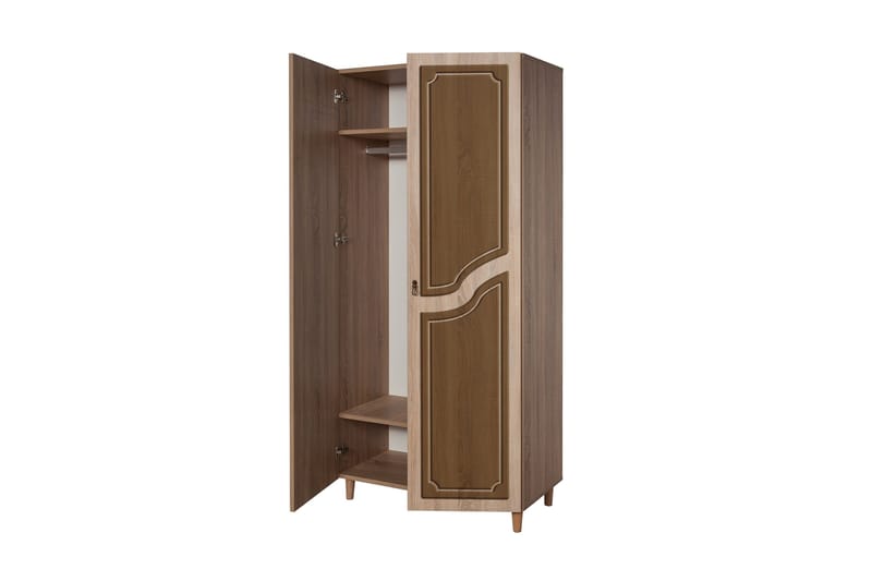 Brokind garderobe 90 cm - Brun - Opbevaring - Tøjopbevaring - Garderobeskabe