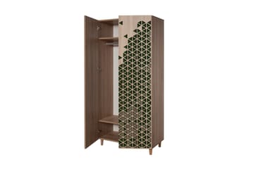 Brokind garderobe 90 cm - Brun - Opbevaring - Tøjopbevaring - Garderobeskabe